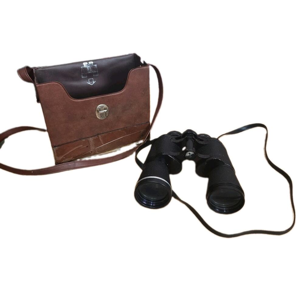 Vintage Selsi 10X50 Light Weight Binoculars 367 ft Wide Angle 7 with Case